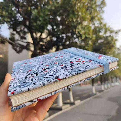 19cm Square Handmade Watercolor Sketchbook with Dog Pattern Cover
