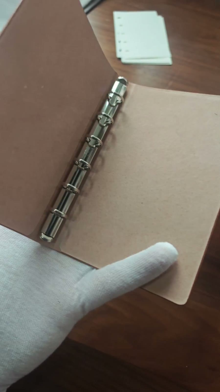 A7 Taro Purple Leather 6 Ring Binder