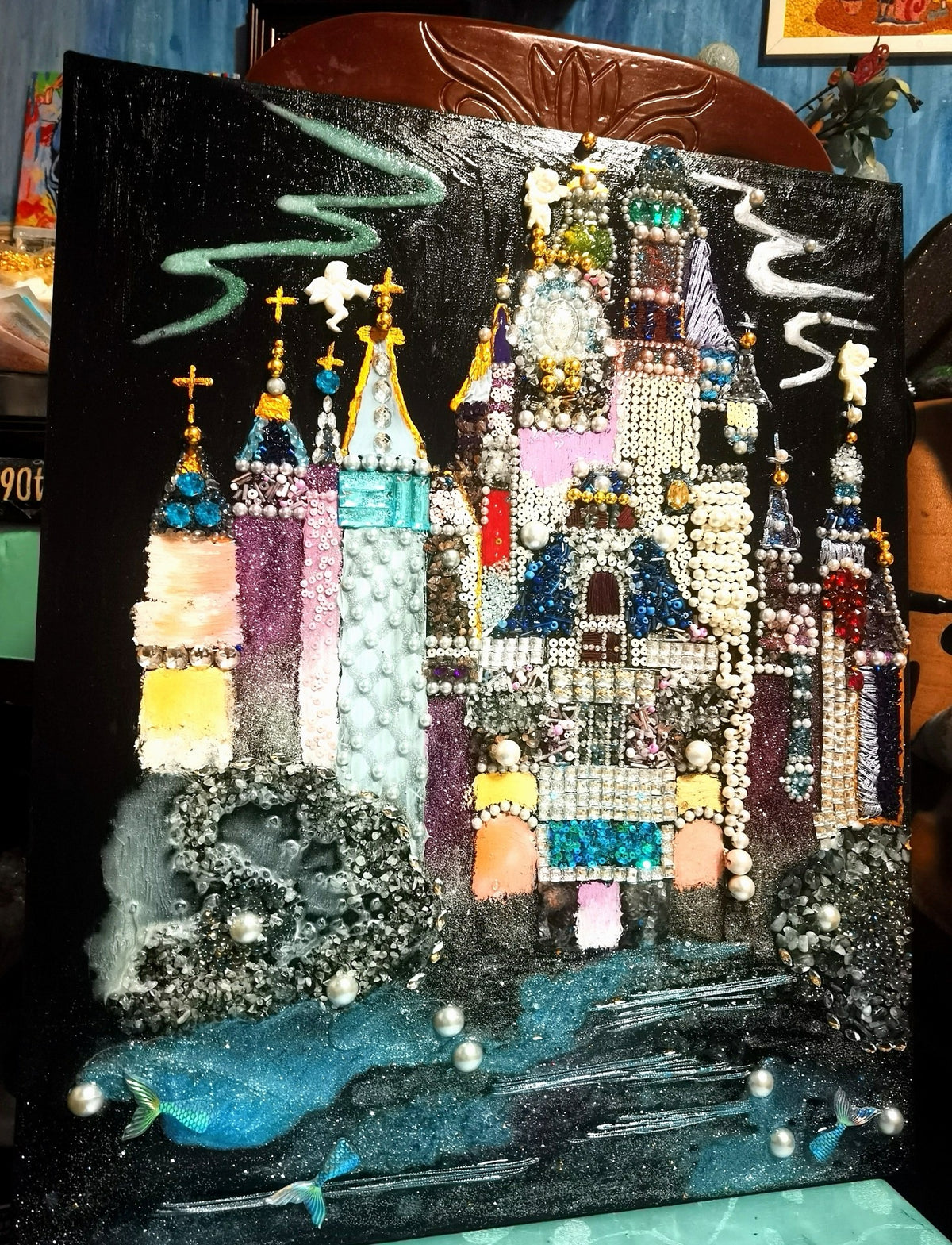 Handcrafted Medieval Castle 3D Artwork