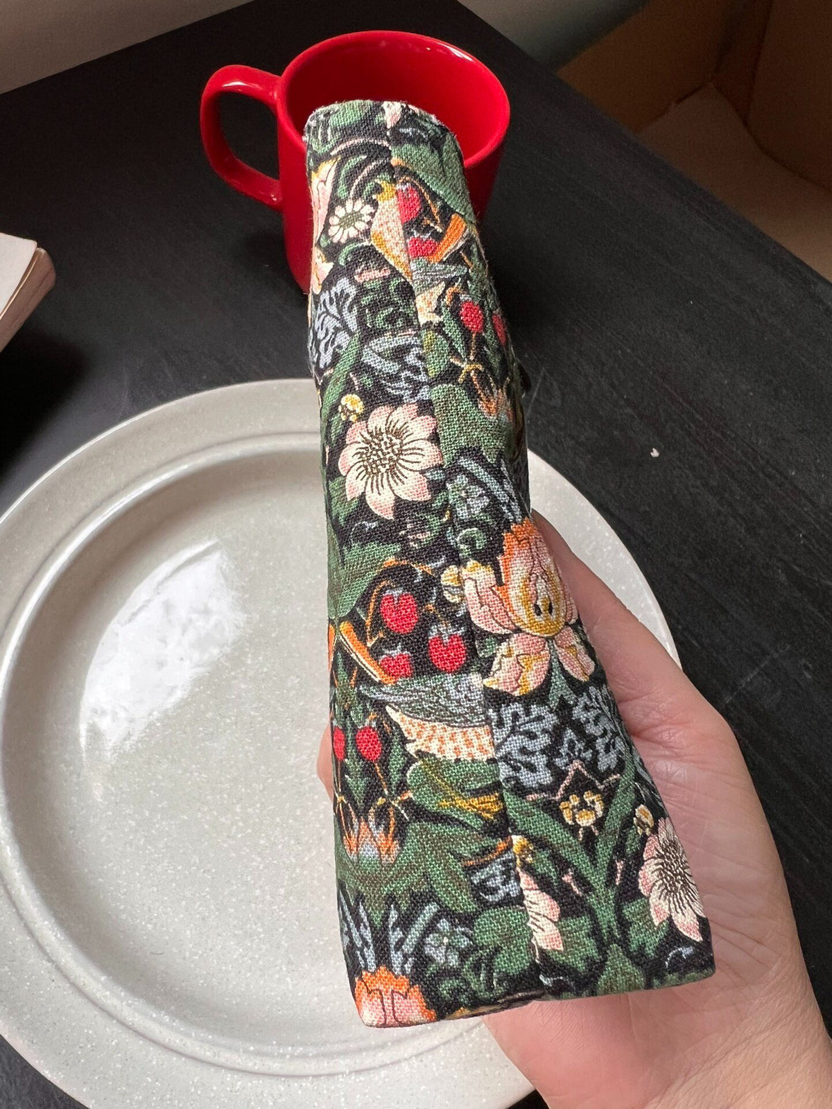 Arts and Crafts Floral Fabric Pouch