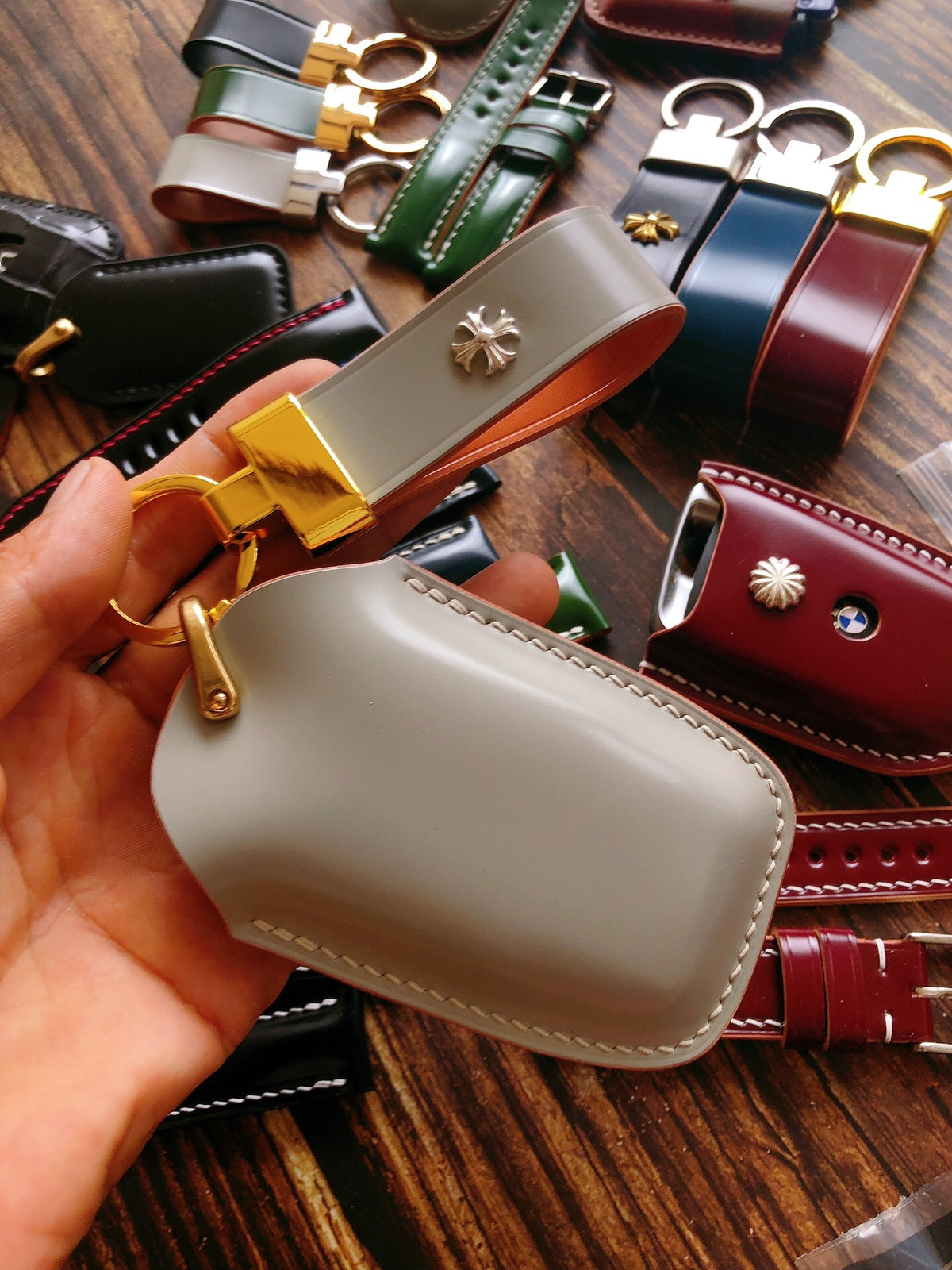 Custom Toyota Key Case Shell Cordovan Leather