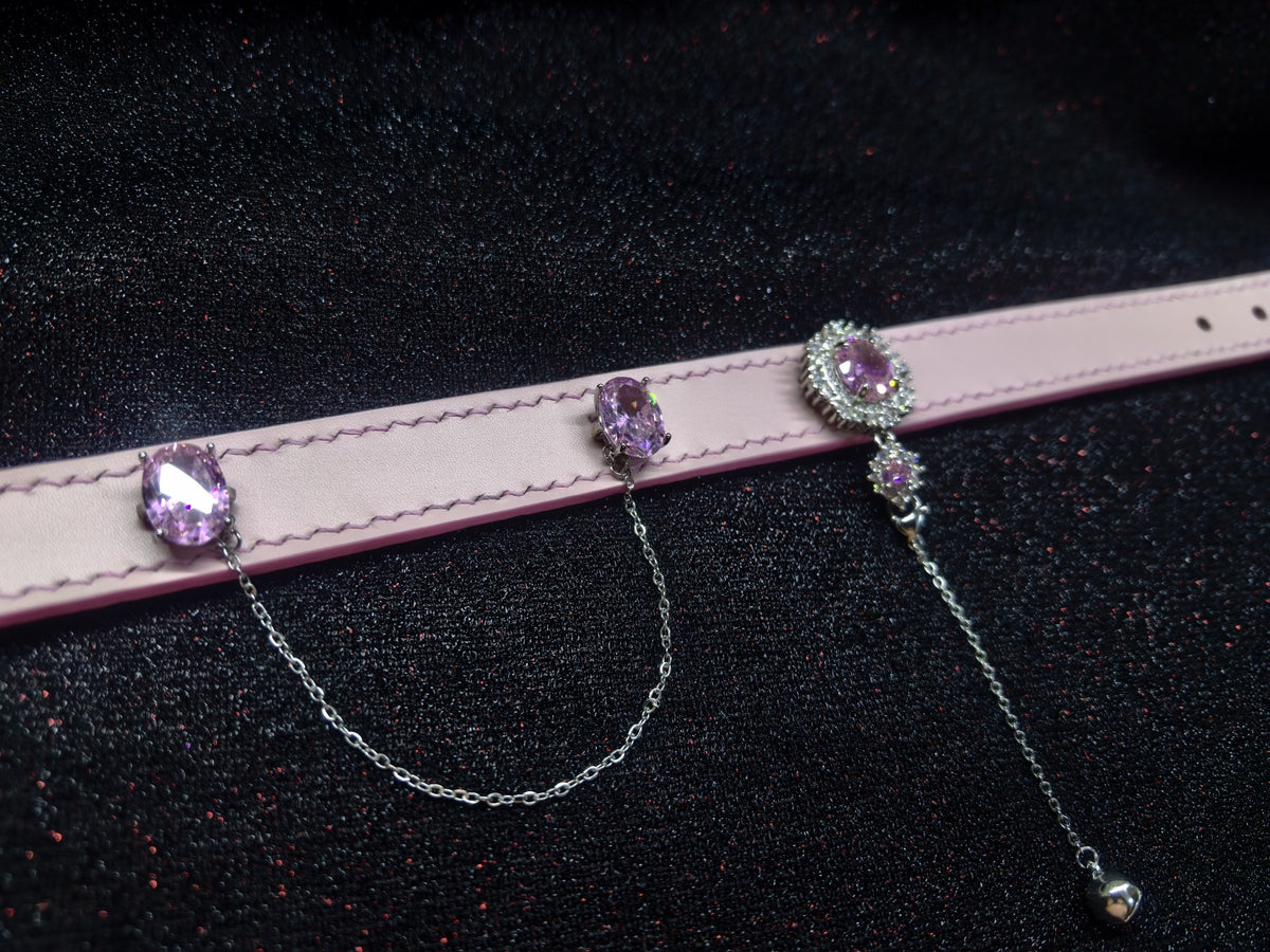 Pink Rhinestone Pet Collar Chain