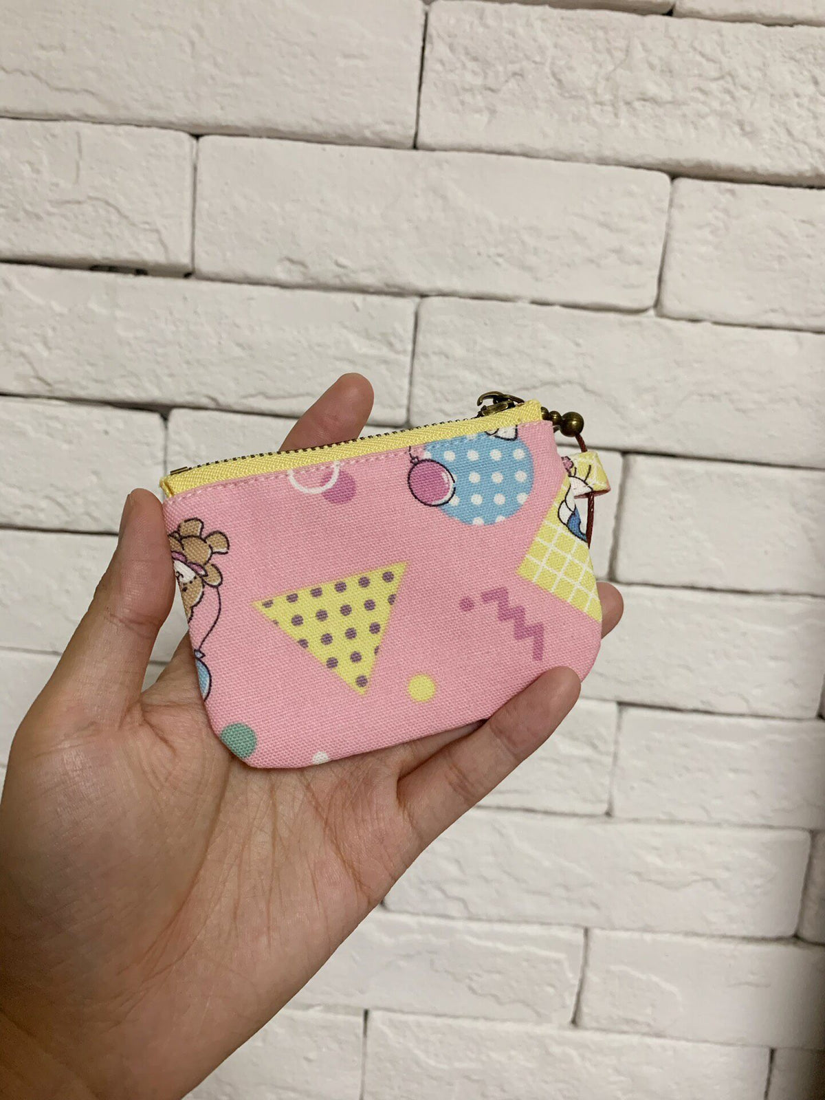 Handmade Zipper Pouch with Hello Kitty Print
