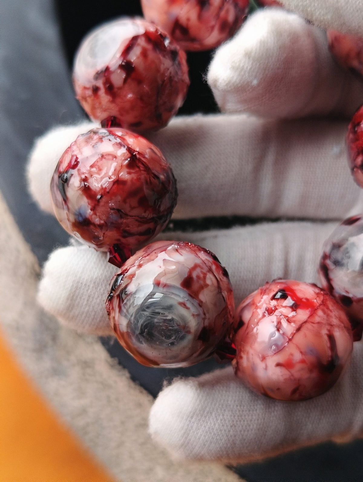Cthulhu Zombie Eye Resin Beaded Bracelet