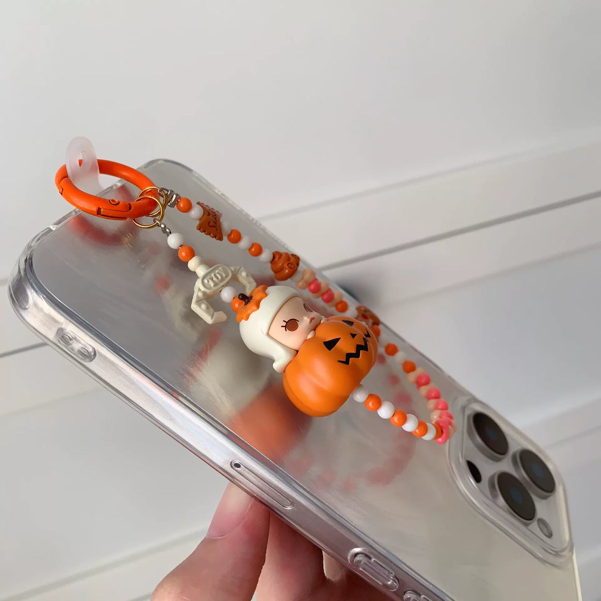 Dragon de téléphone en perles MOLLY Citrouille