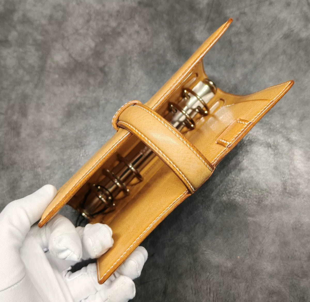 A6 Leather Binder with 30 Ring Mechanism