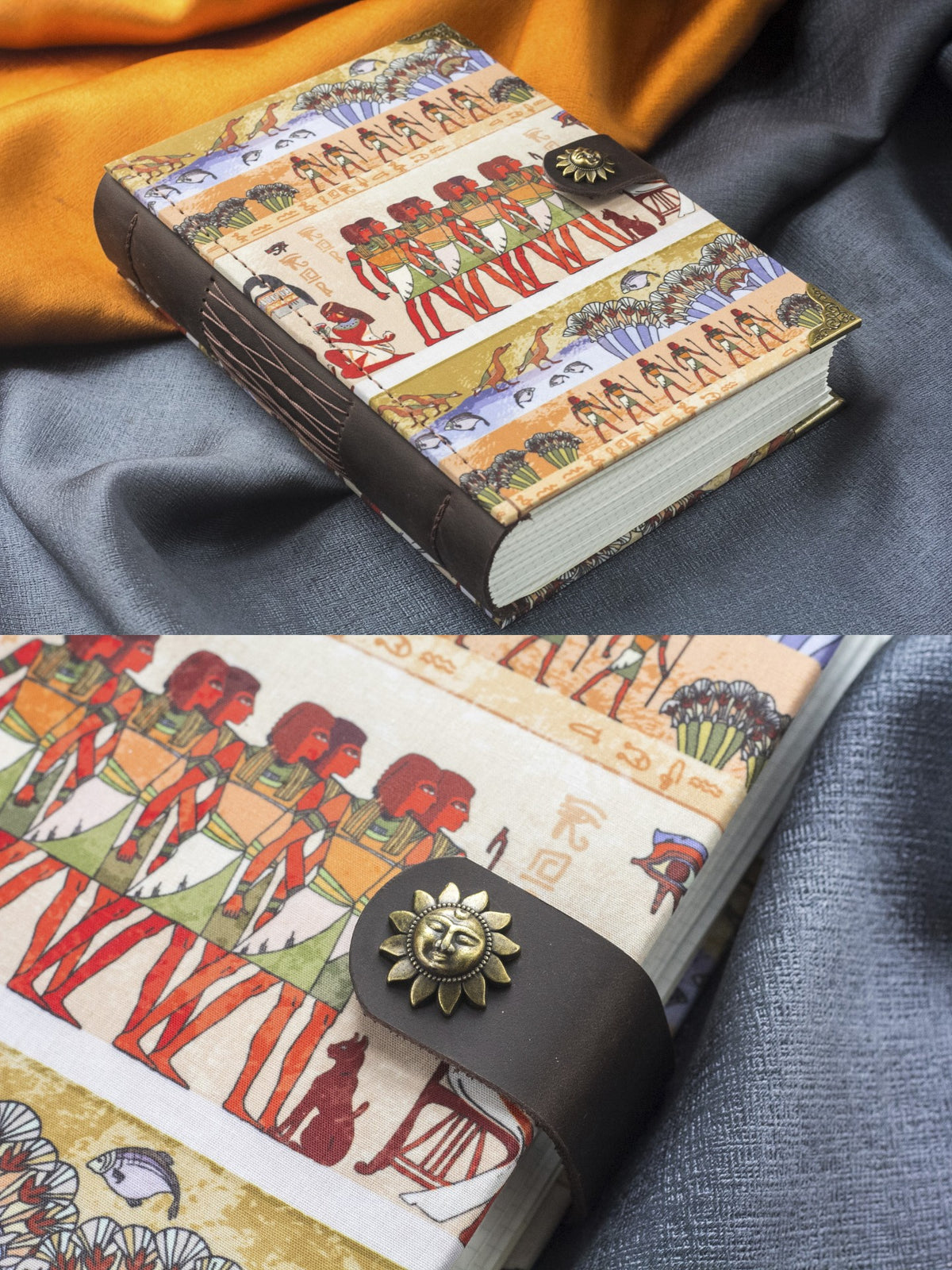 Ancient Egyptian Journal with Leather Spine