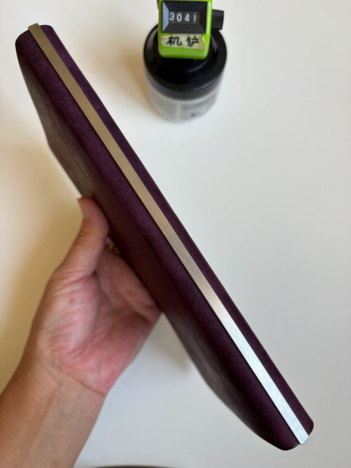 A5 Purple Pueblo Leather Ring Binder