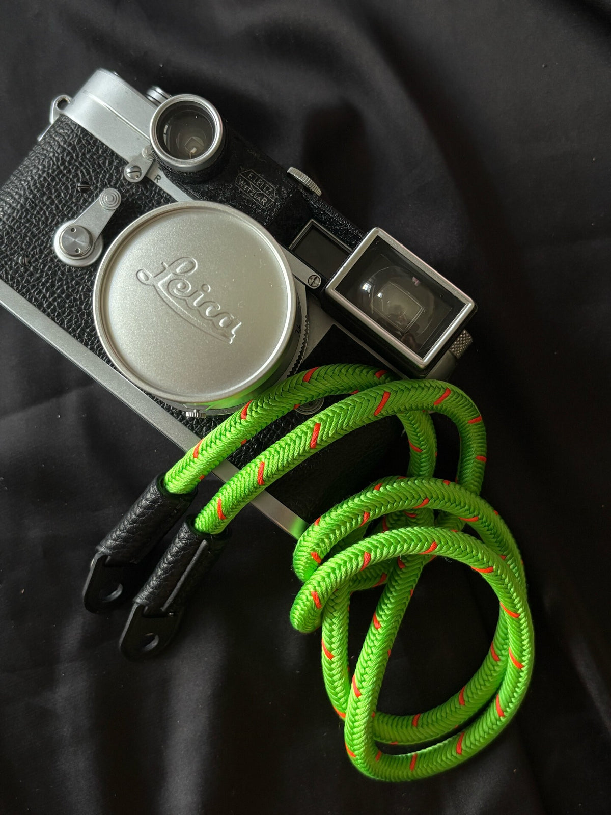 Braided Green Silk Camera Strap