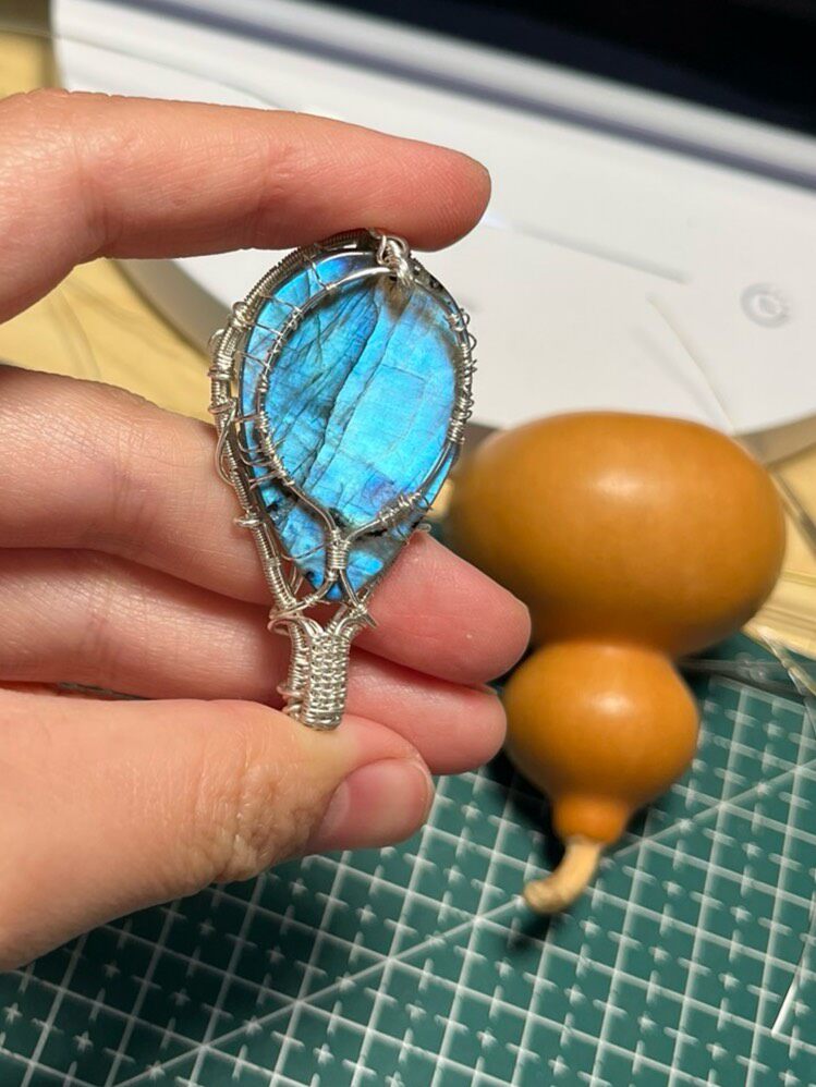 Labradorite Wire Wrap Tree Pendant