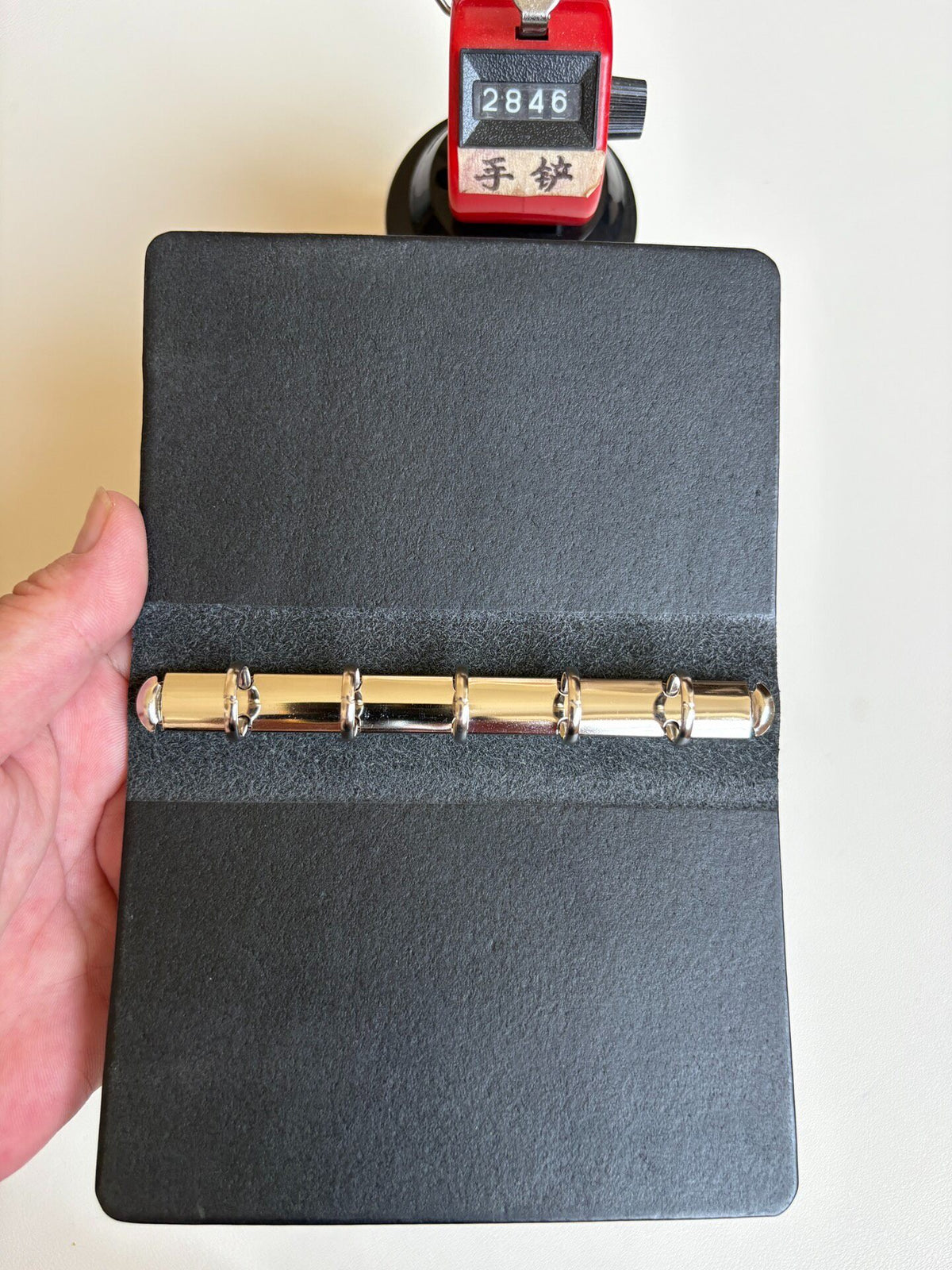 Handmade Black Buttero Leather Binder M5