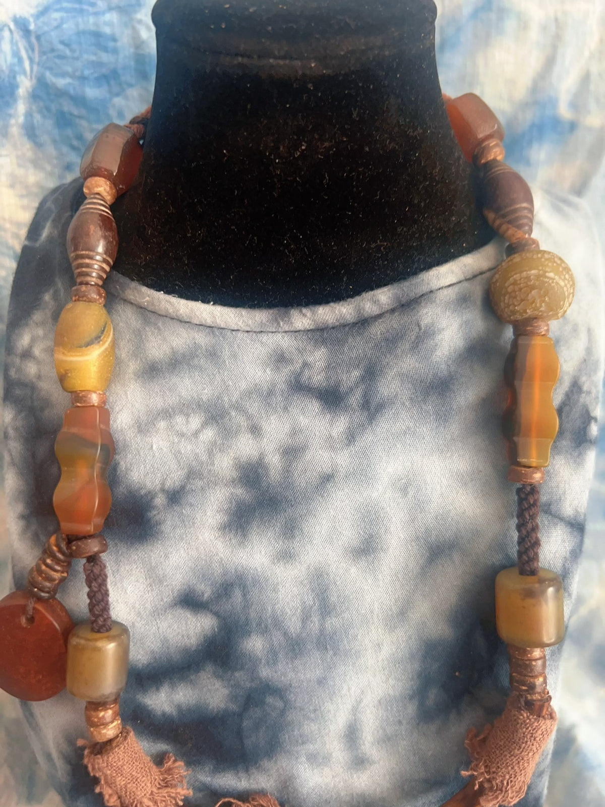 Handwoven Deer Skull Beaded Necklace