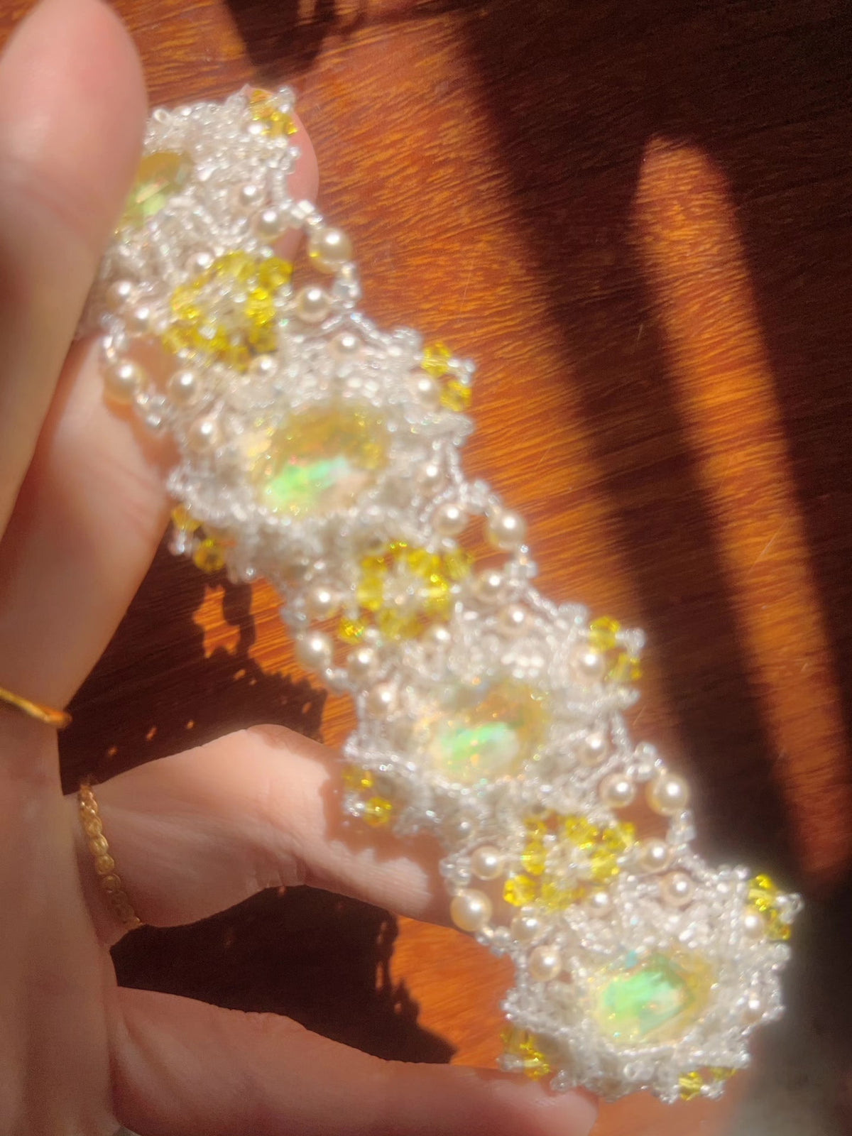 Louvre Four-Unit Iridescent Beaded Bracelet