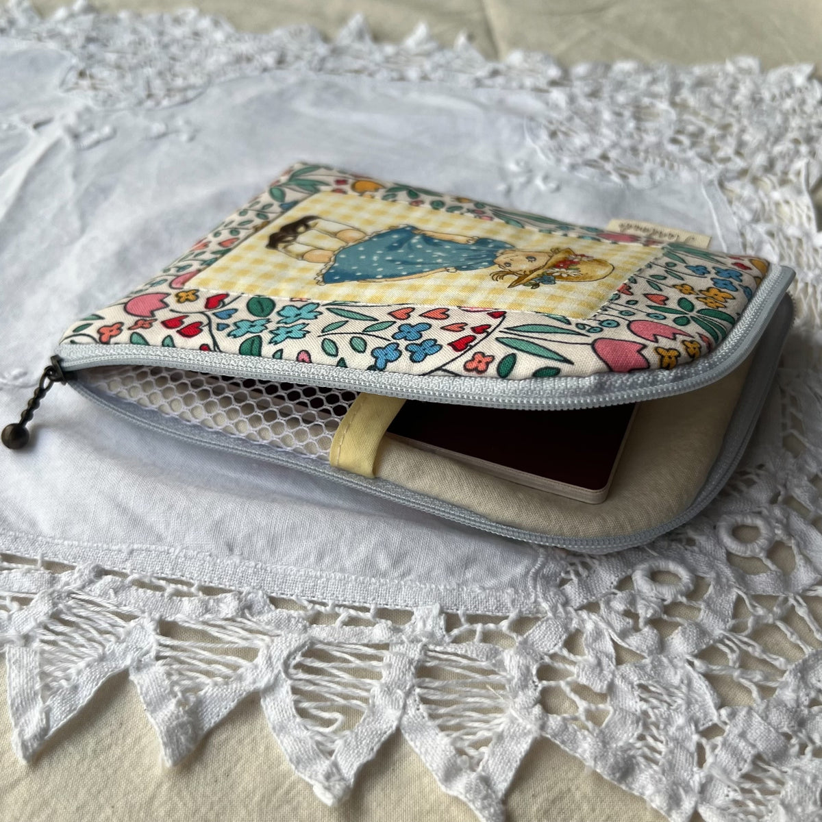 Porte-passeport pochette L style japonais fait main