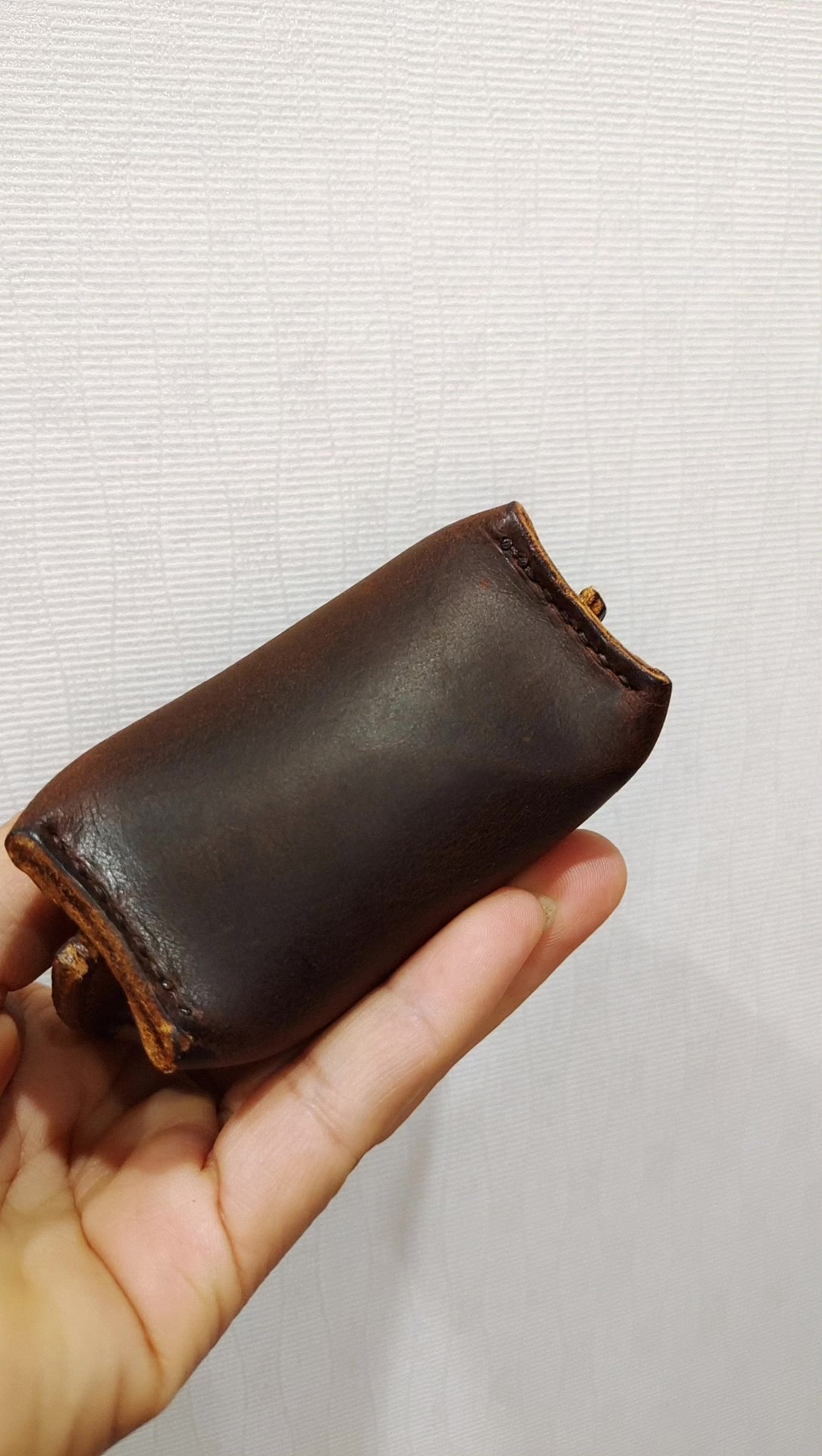 ハンドメイド オイルワックス レザーポーチ