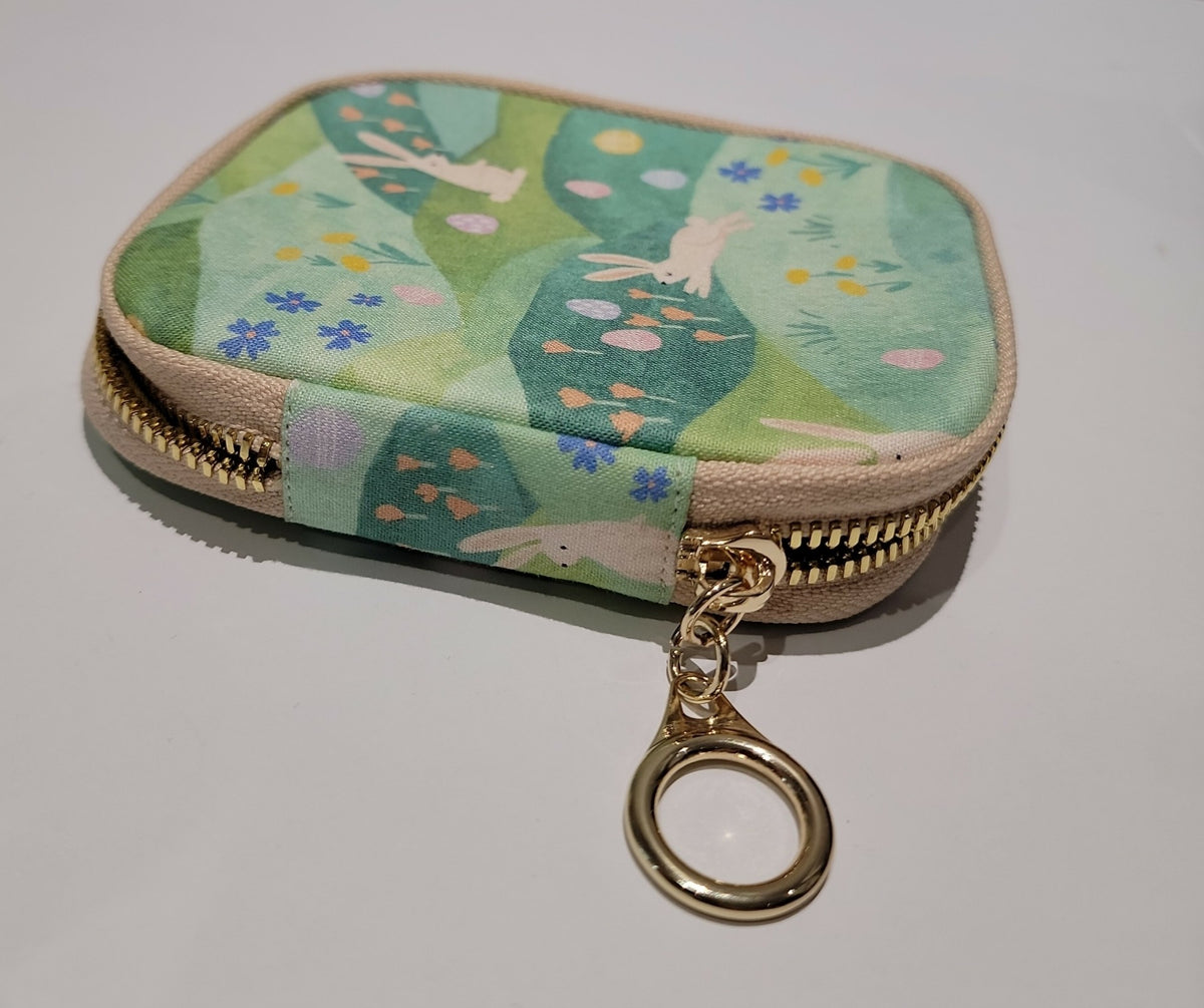Bunny Small Pouch Spring Pastoral Print