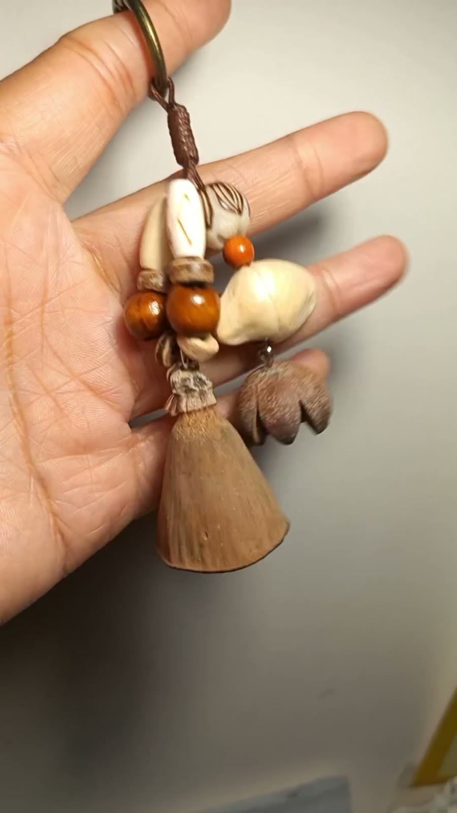 Dried Lotus Pod Wind Chime Keychain