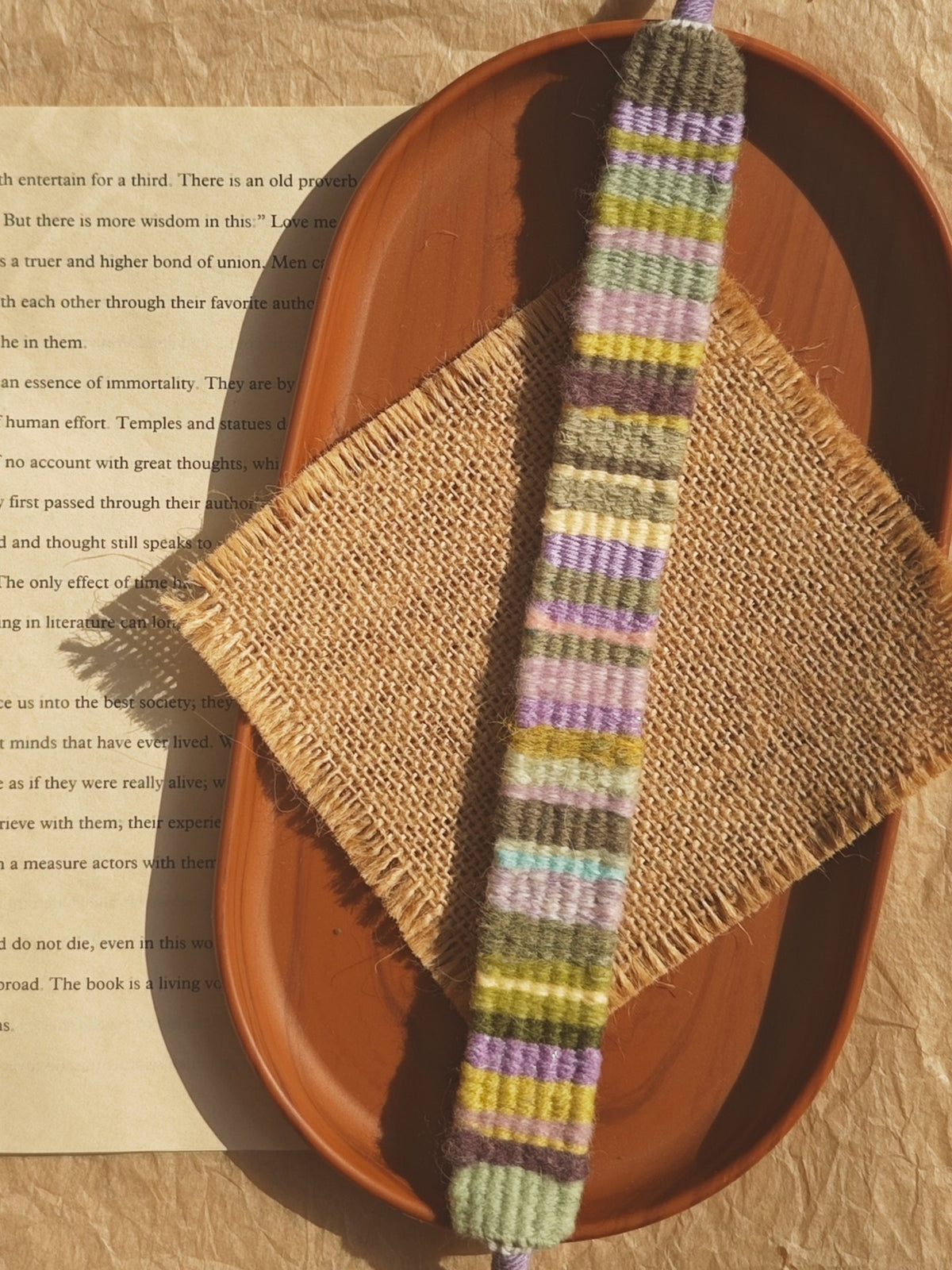 Handwoven Wisteria Wrist Strap Multicolor