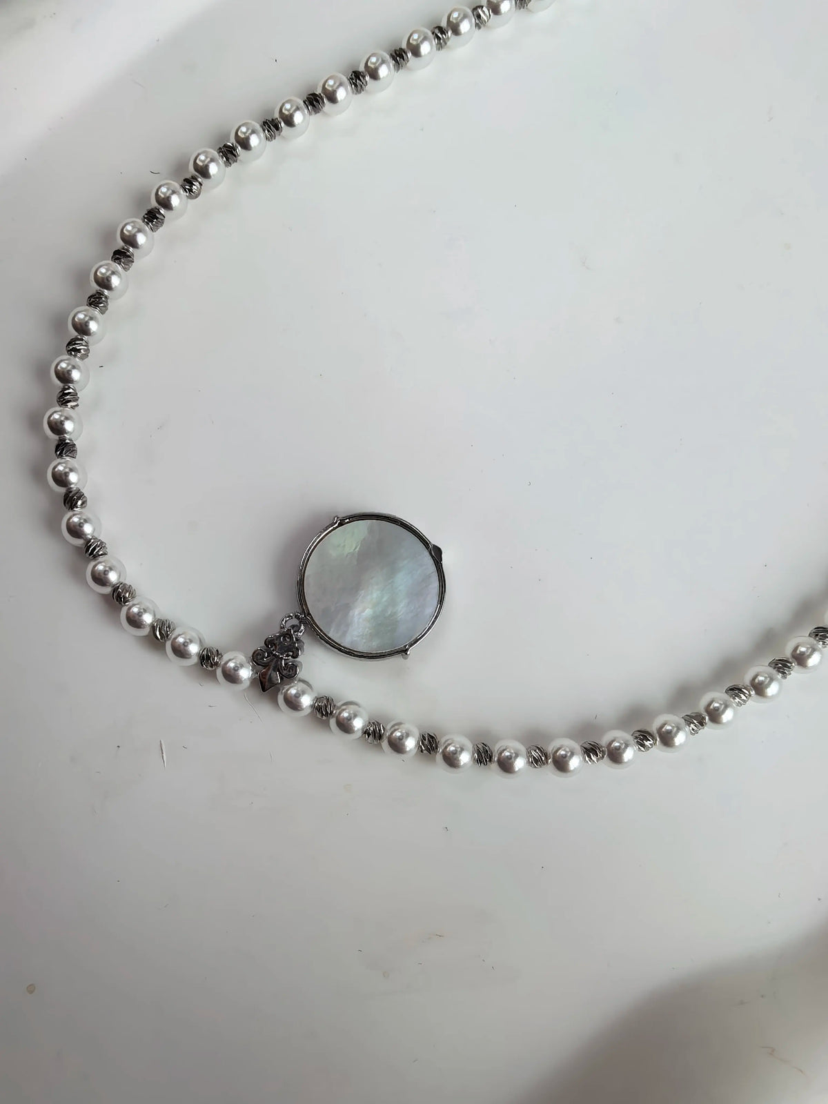 Swarovski Pearl Necklace with Crystal Pendant