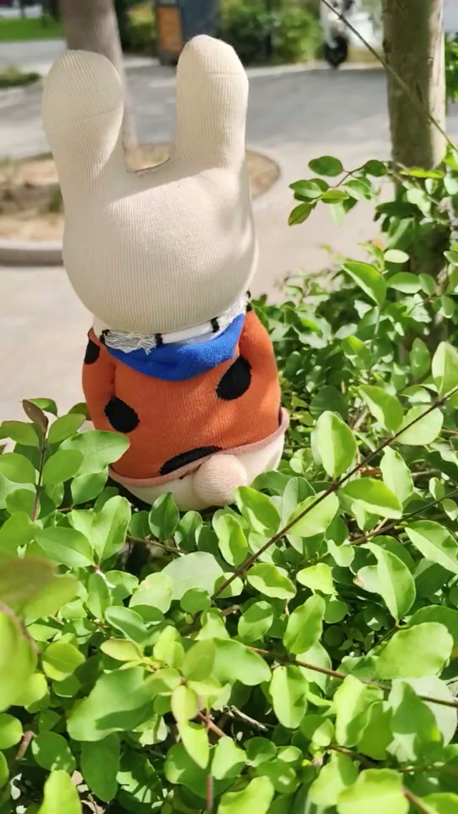 Boneca de Coelho de Meia Feita à Mão 21cm