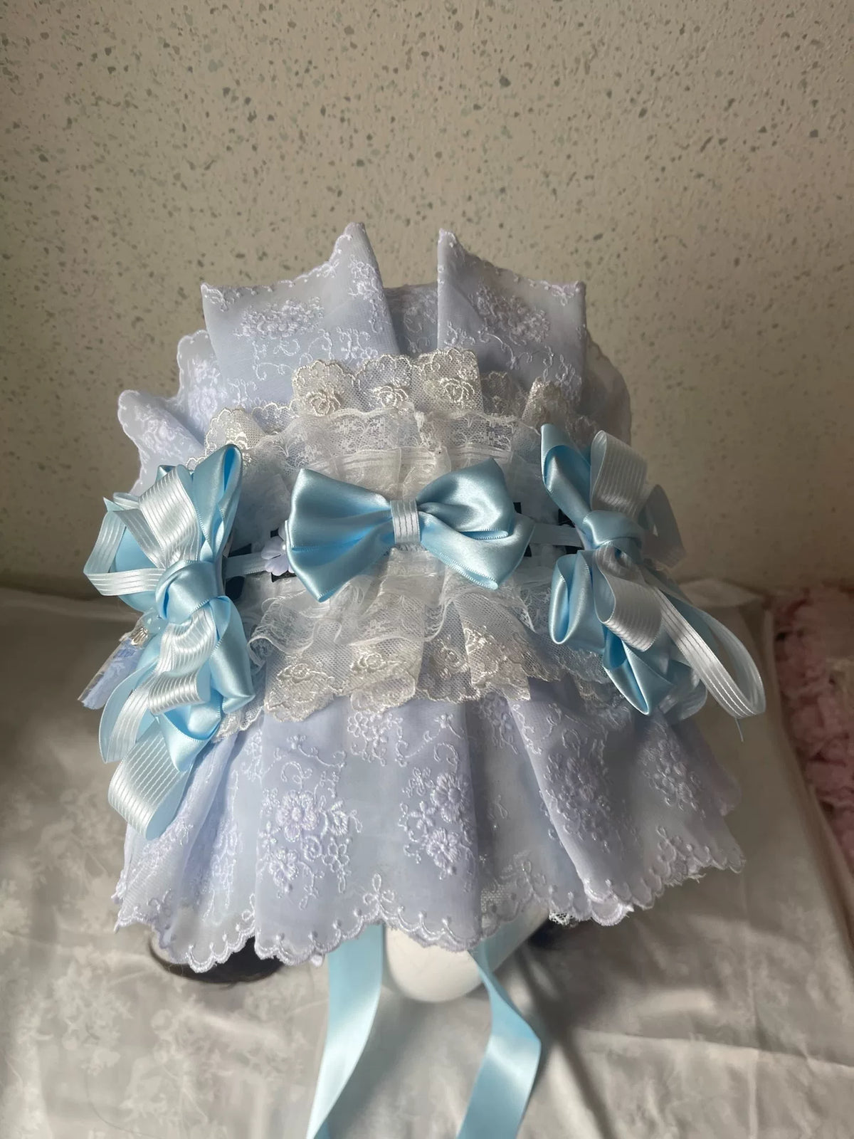 Babyblauw Kant Lolita BNT Flat Bonnet