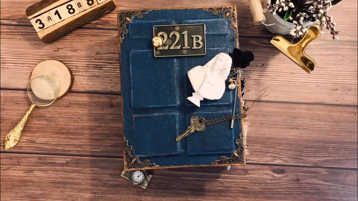 Sherlock Holmes Velvet Junk Journal Scrapbook