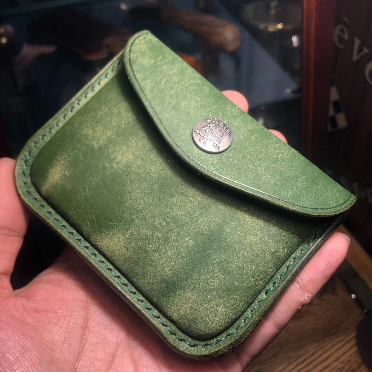 Handmade Leather Card Holder Coin Purse