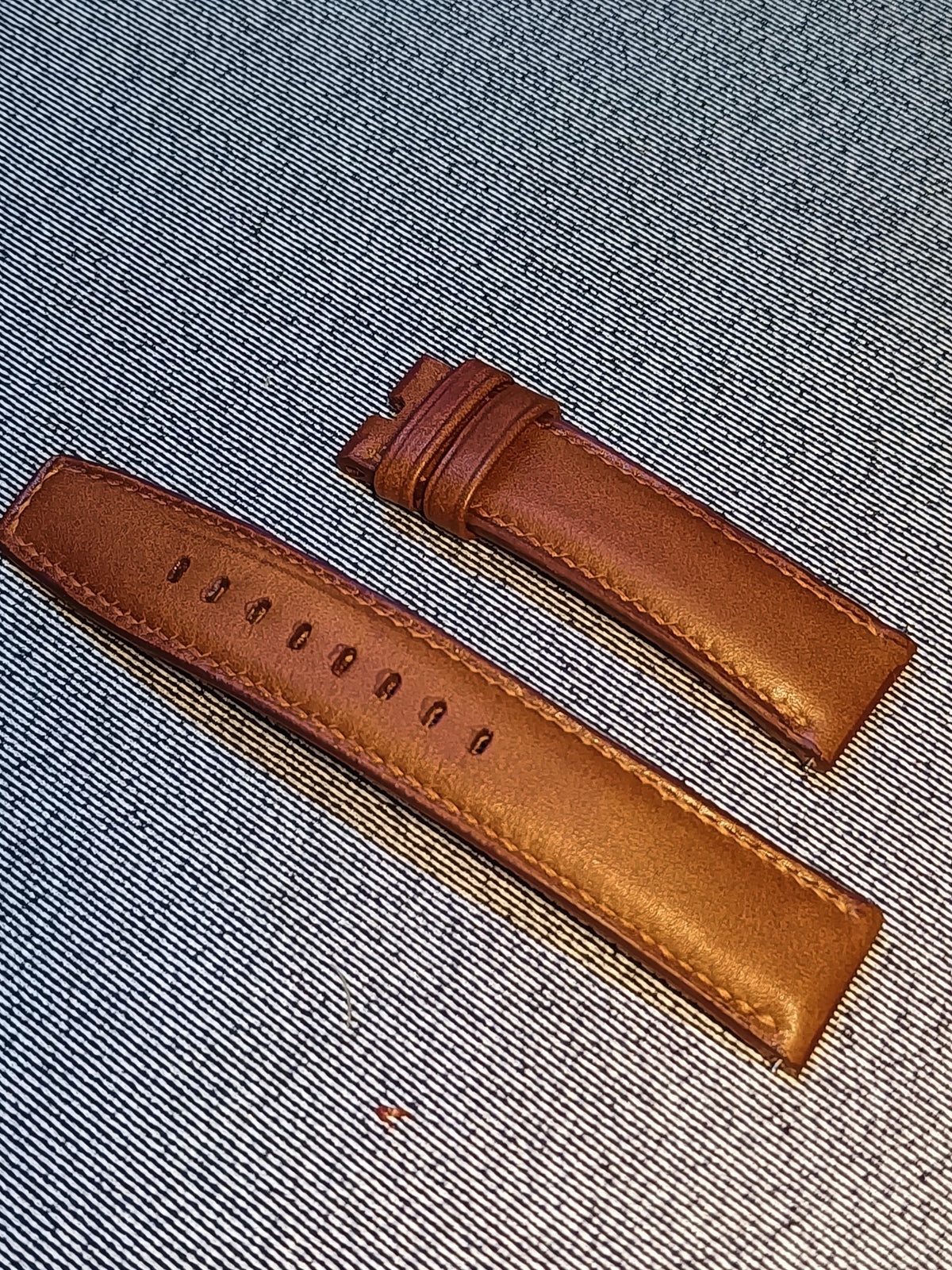 Brown Leather Watch Strap 22mm to 20mm