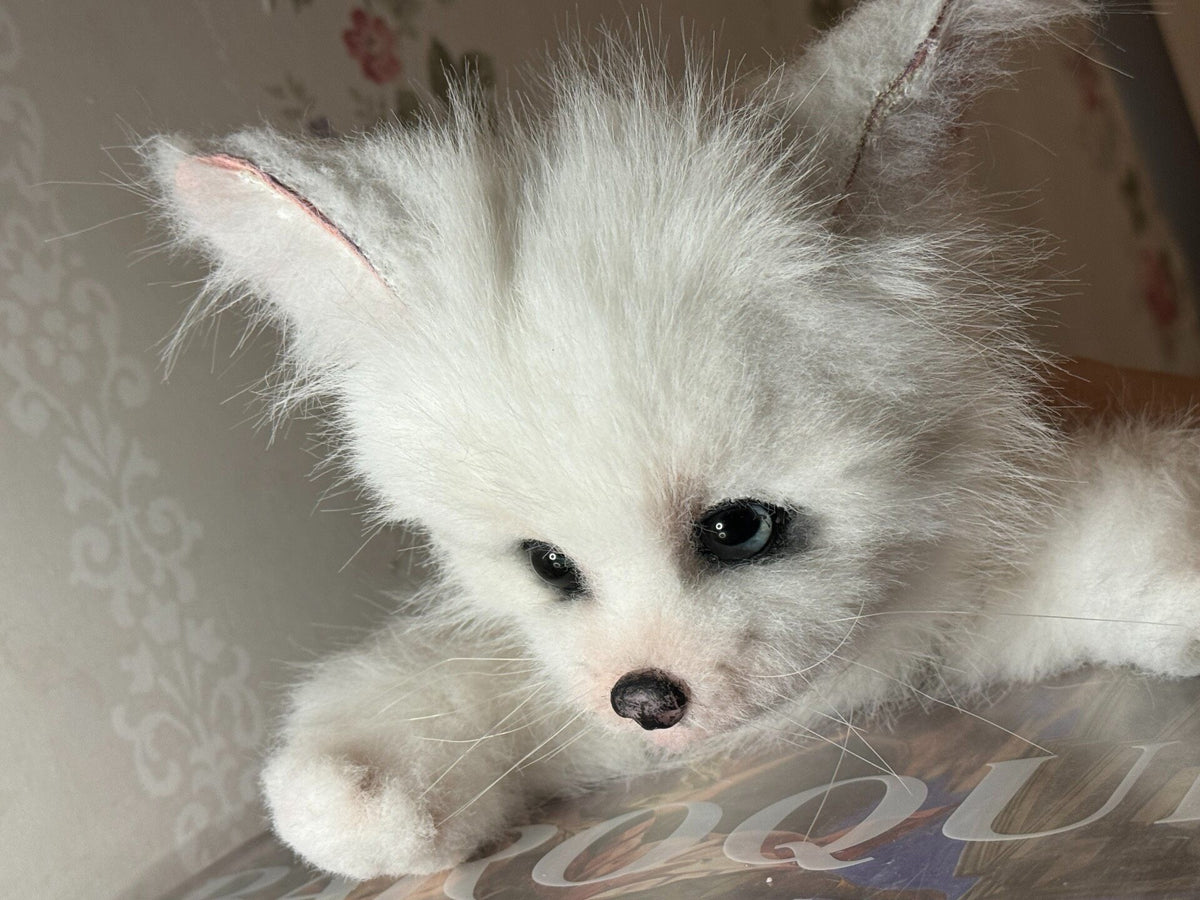 Realistic Fox Cub Plush Articulated Skeleton