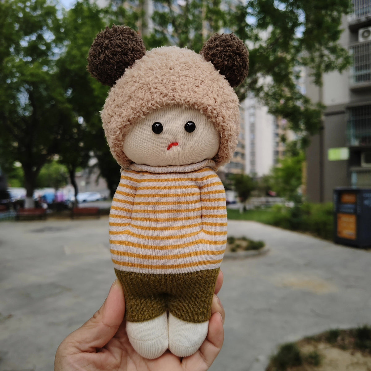 Muñeco de peluche de calcetín hecho a mano para niños y niñas