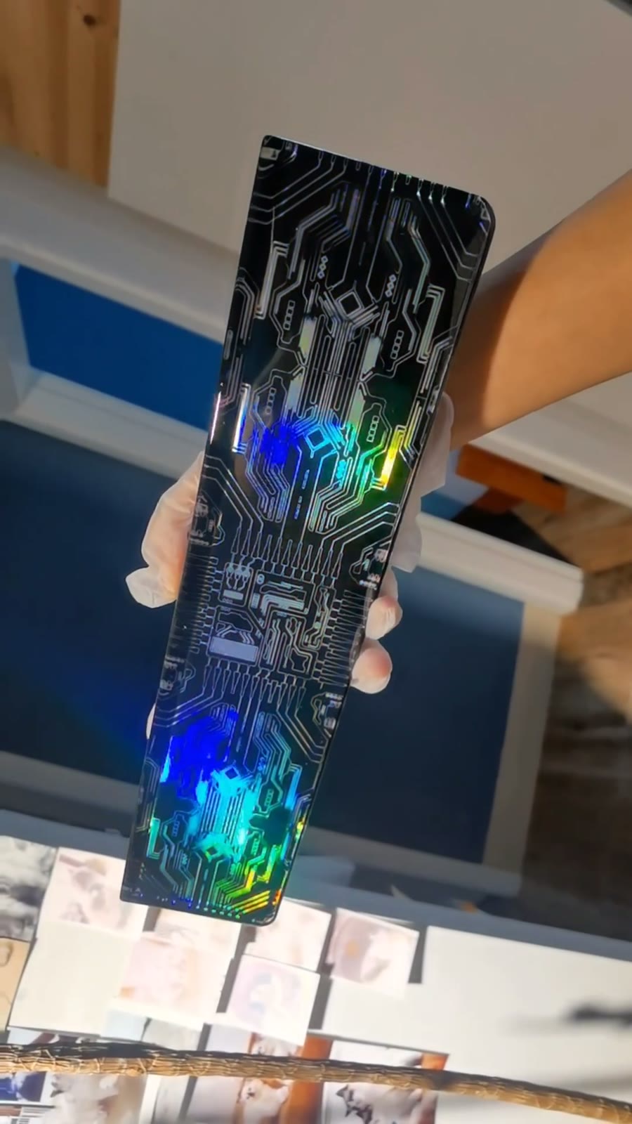 Resin Neon Circuit Keyboard Wrist Rest