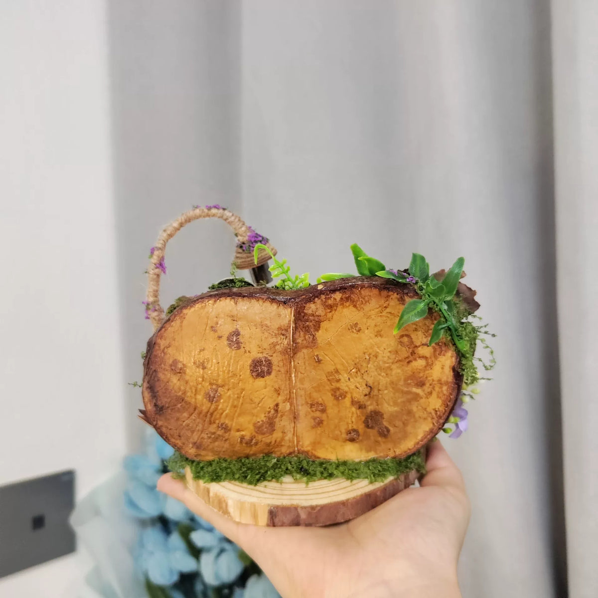 ハンドメイド 種子ジオラマハウス 13cm