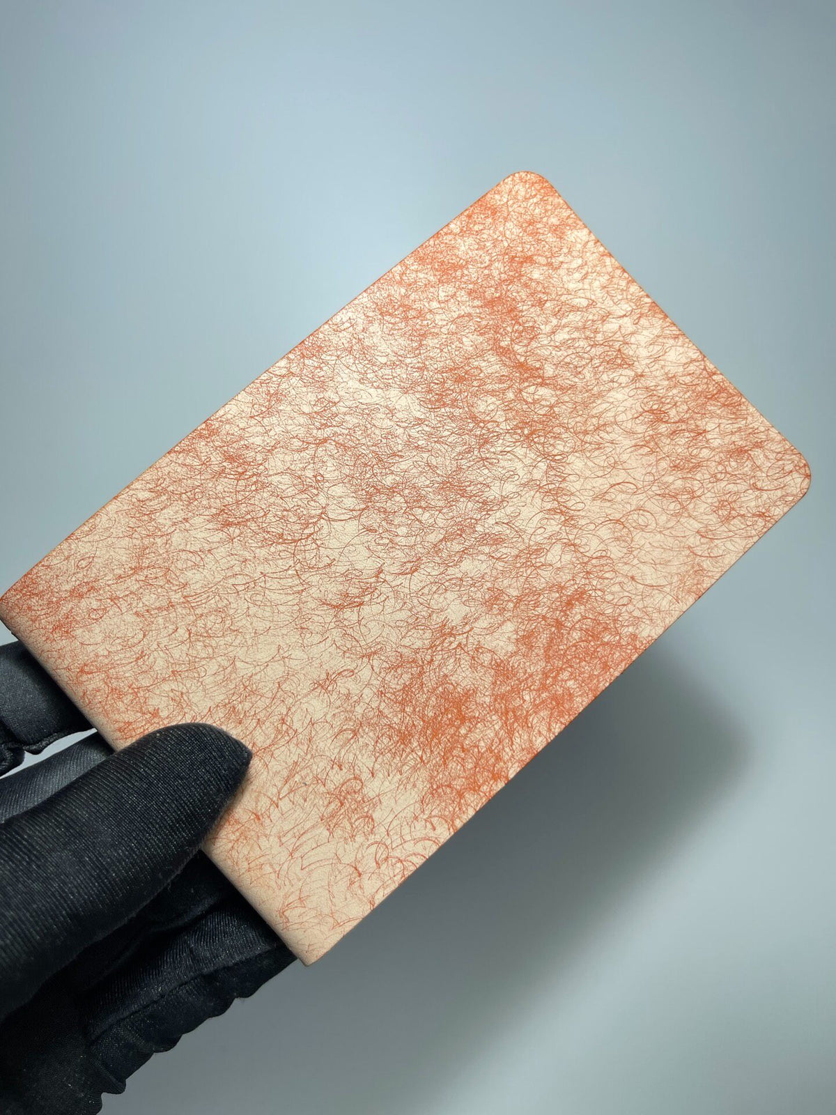 Handmade Leather Planner Cover Orange Fog Wax