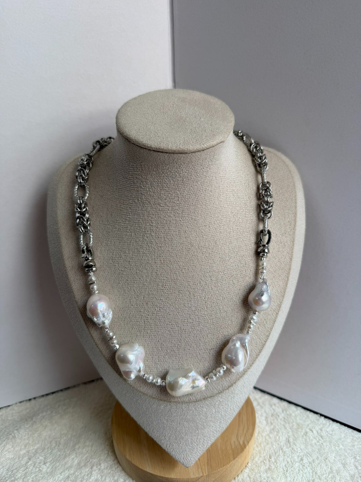 Baroque Pearl Necklace Bracelet Jewelry Set