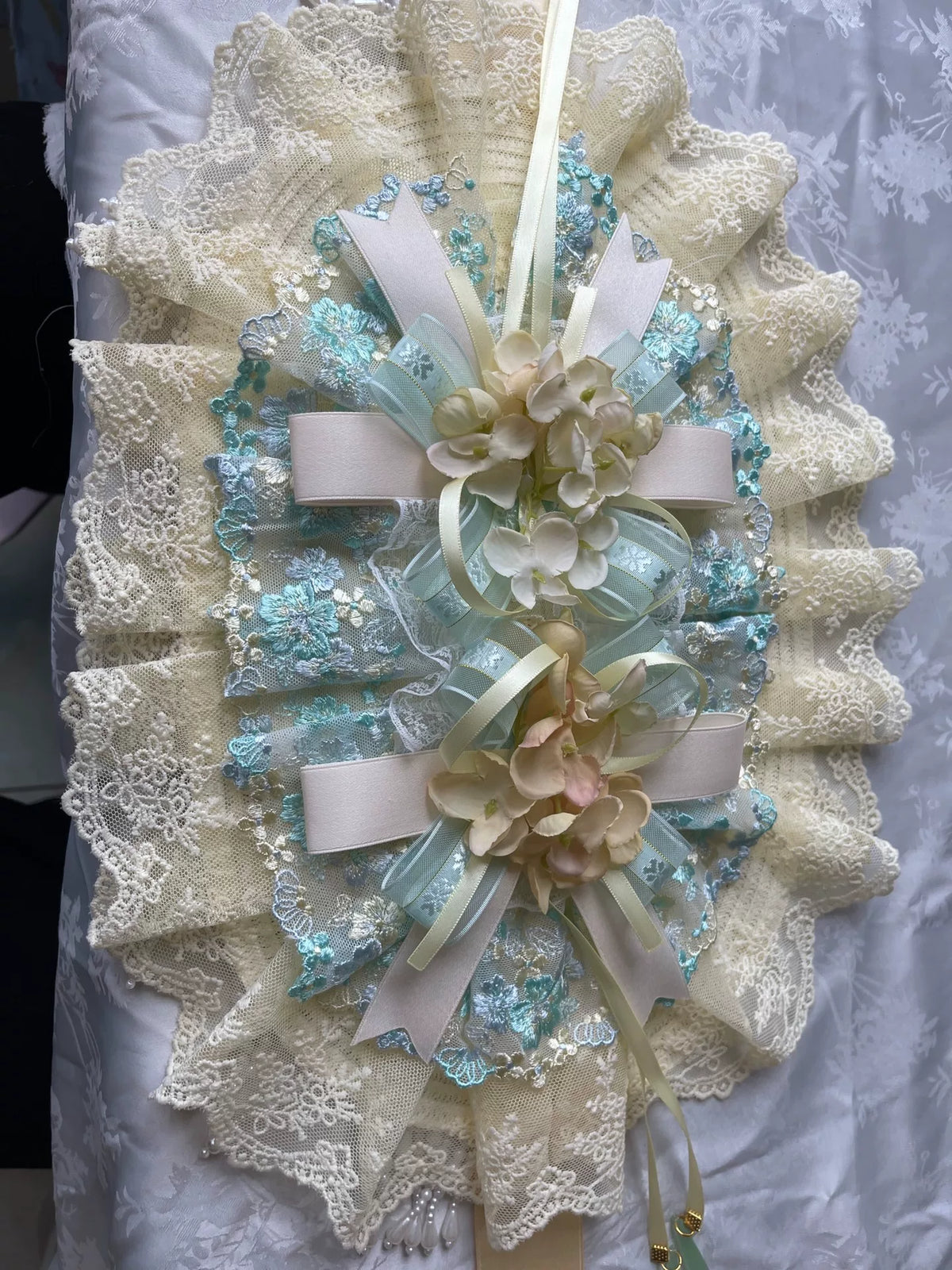 Handgakte Lolita Lace Flat Bonnet Hoed
