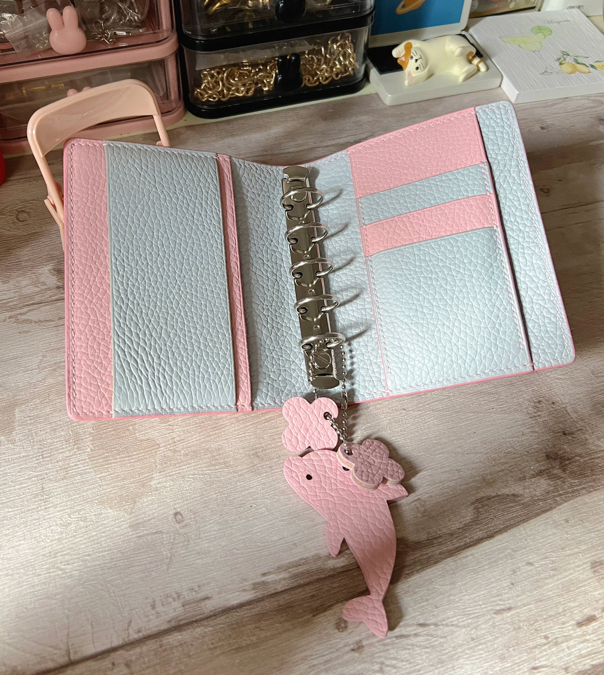 Rosaes Togo Leder A8 Drei-Ring Planner-Einband