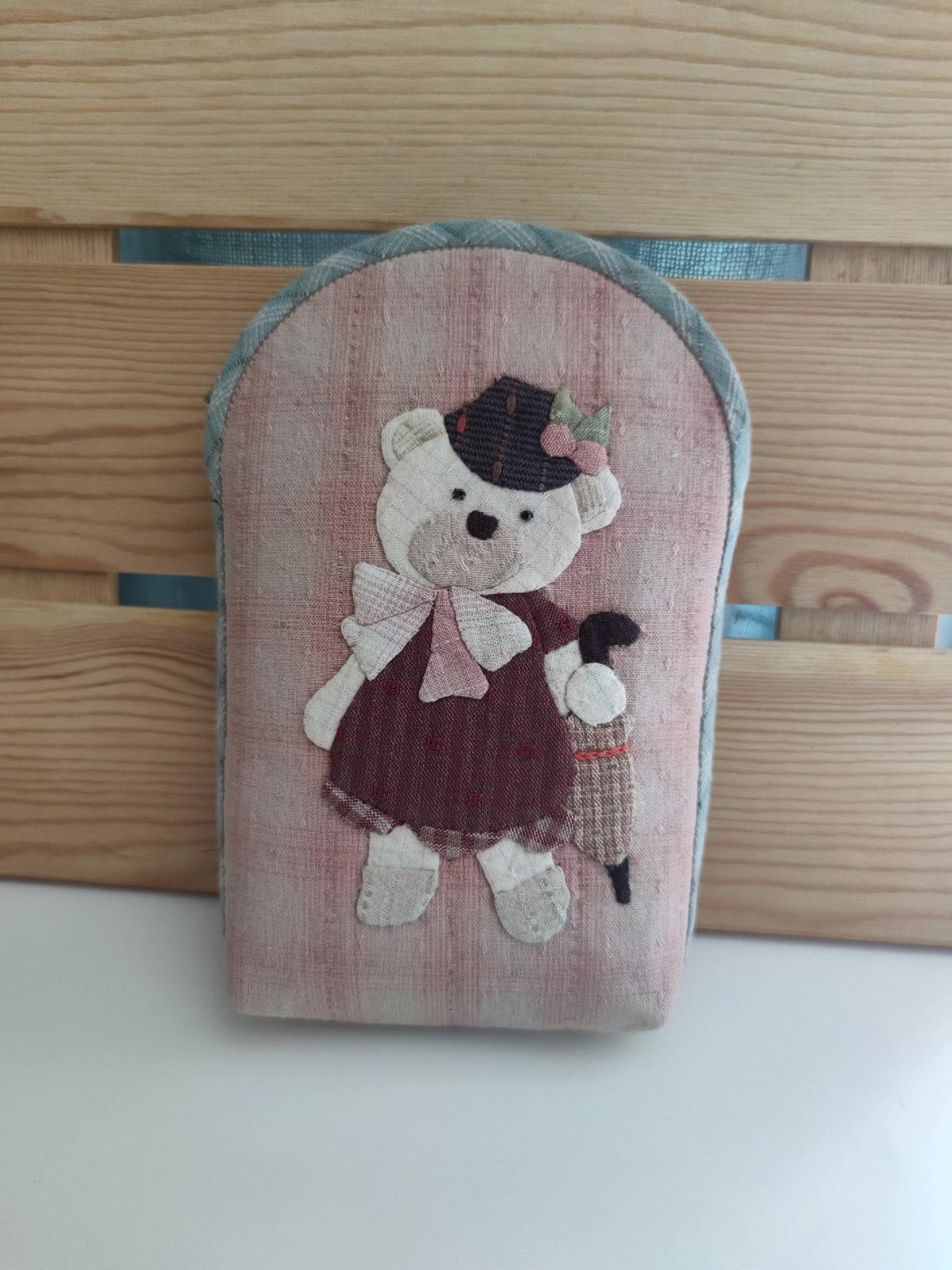 Handmade Bear Patchwork Crossbody Phone Bag
