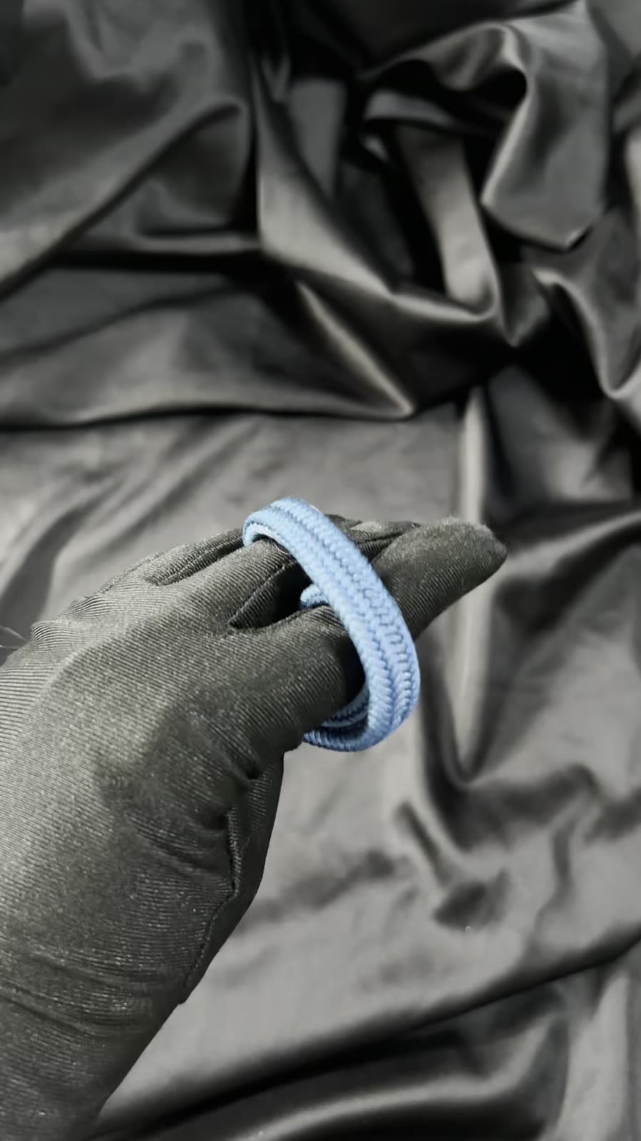 Silk Camera Wrist Strap Cyan Blue