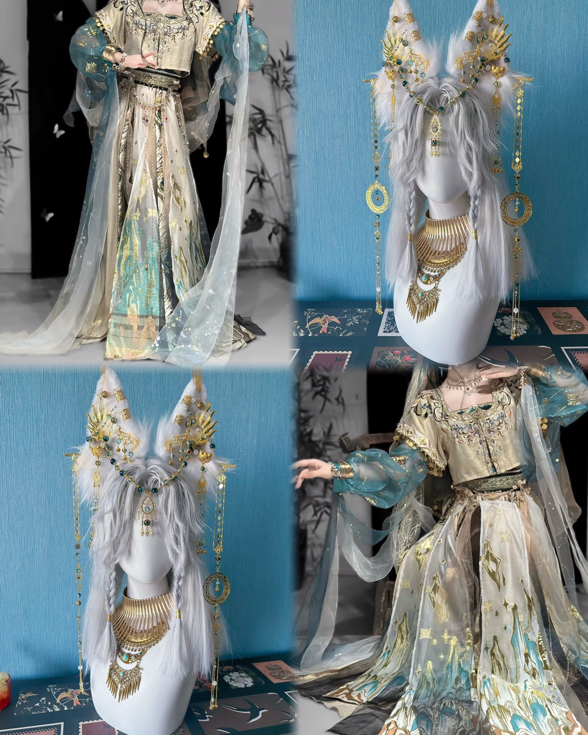 Beast Ear Headband Fantasy Costume Jeweled