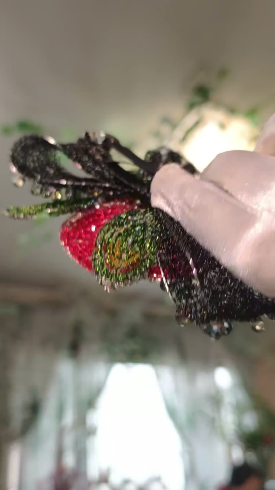 Rose Rhinestone Hair Clip Headband