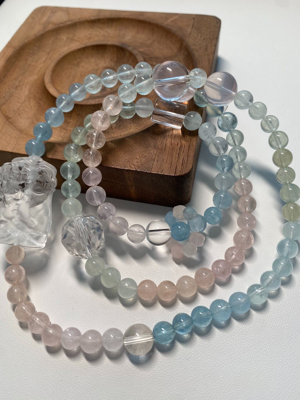 Natural Stone Multi Strand Beaded Bracelet