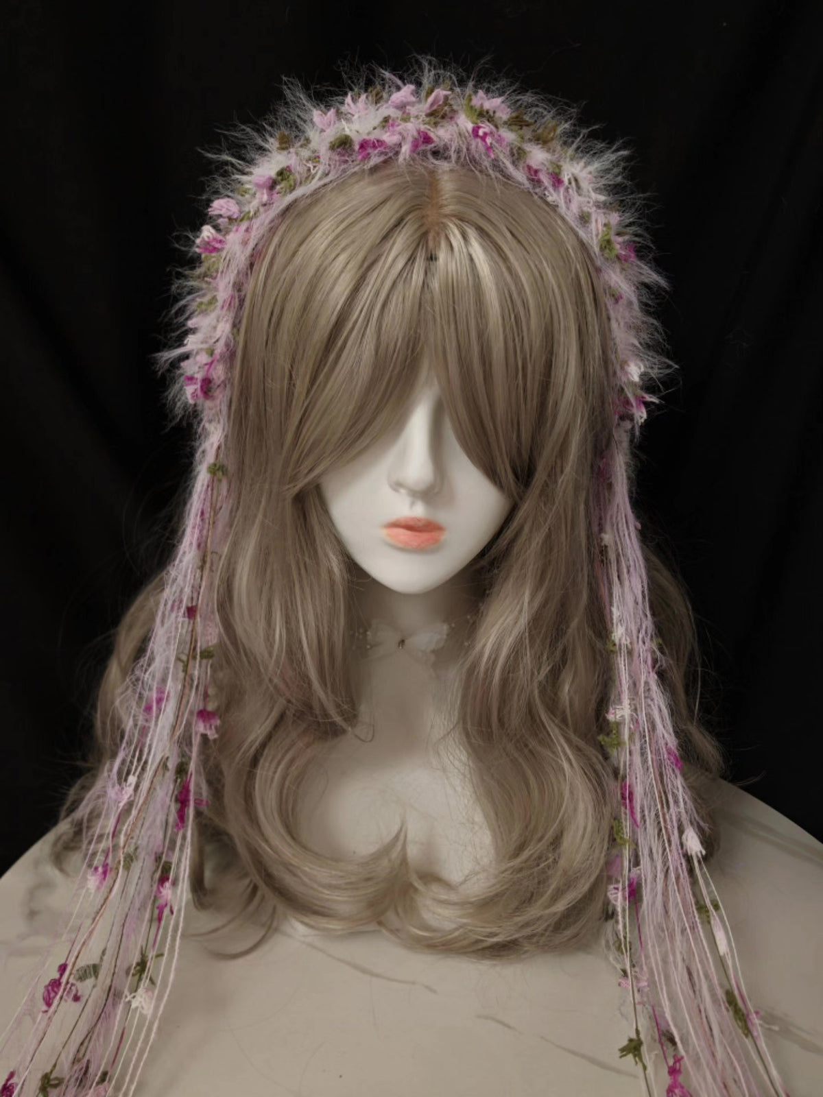 Wisteria Floral Headband with Tassels