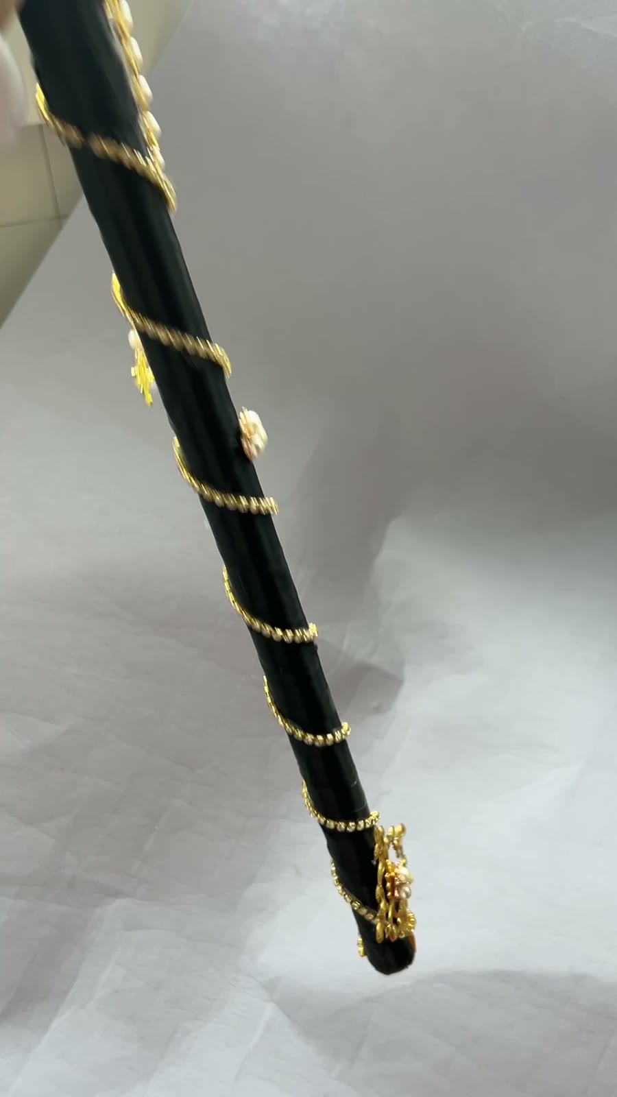 Lolita Black Gold Angel Wing Scepter Staff