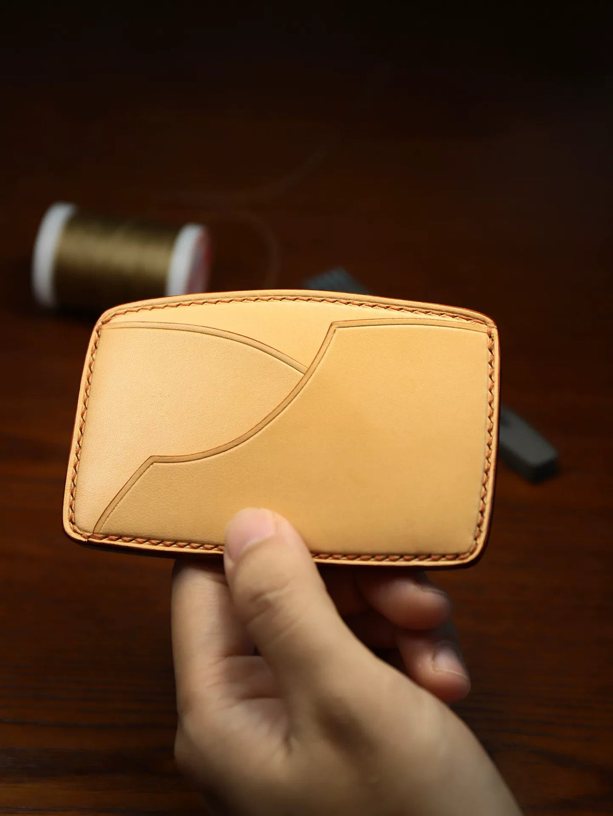 ハンドメイド レザー カードホルダー＆IDウォレット