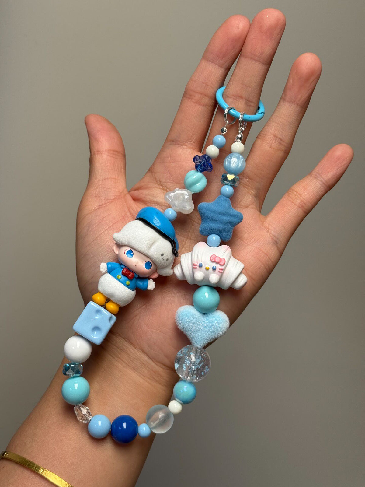 Handmade Beaded Phone Strap Keychain