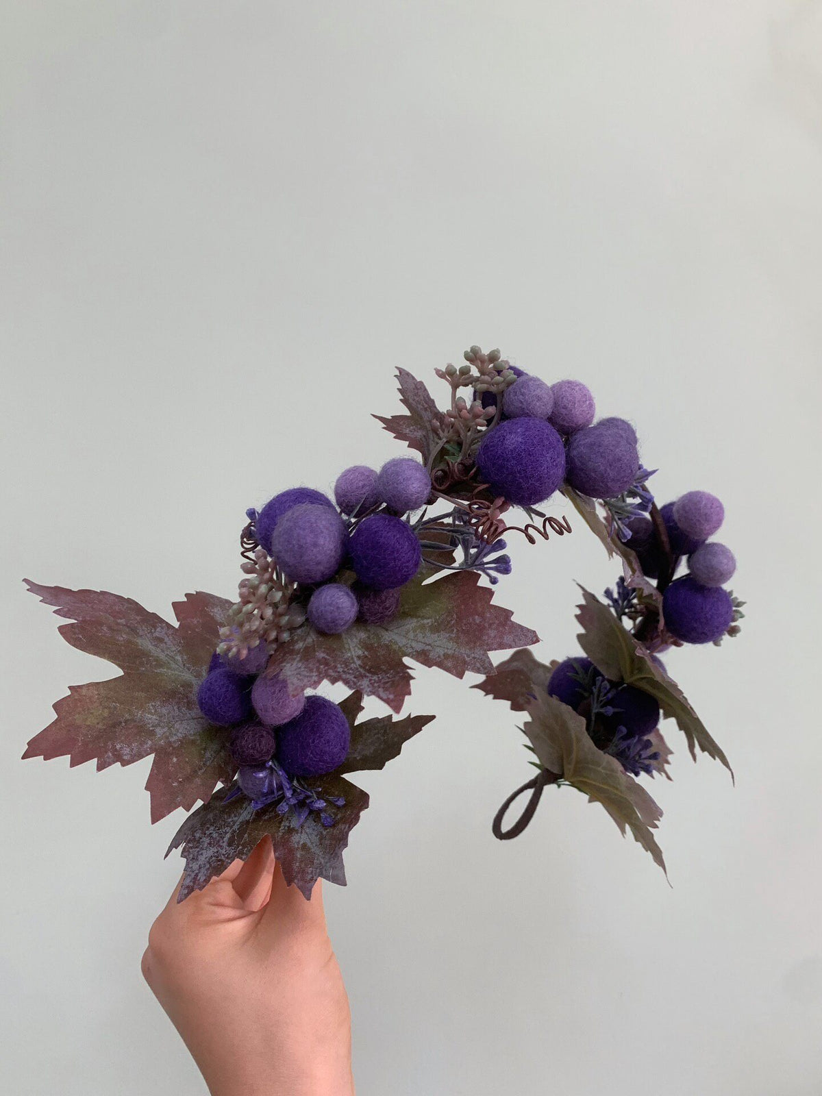 Handmade Grape Wreath Hairband Vintage Style