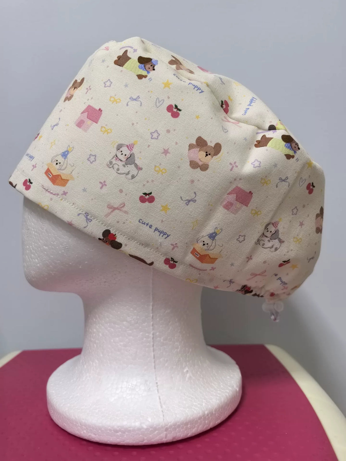 コットンキャンバス ダックスハンド プリント サージカルキャップ