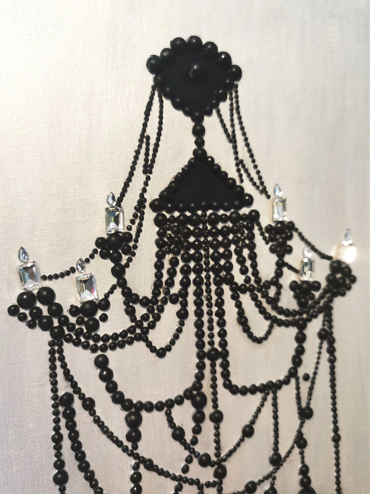 Black Pearl Chandelier Wall Art Canvas
