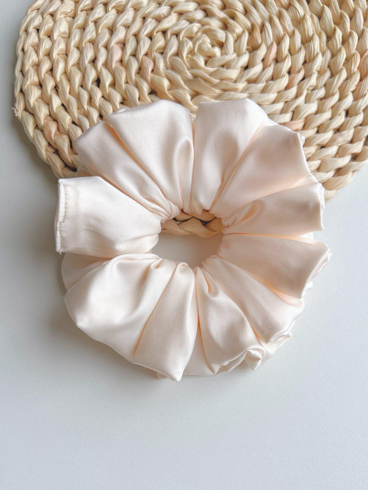 Handmade Pleated Hair Scrunchies Two Colors