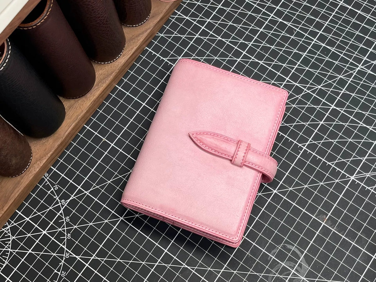 A7 Pink Loose Leaf Journal with Pockets